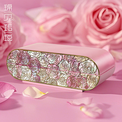 螺钿首饰盒轻奢高档玫瑰珠宝收纳