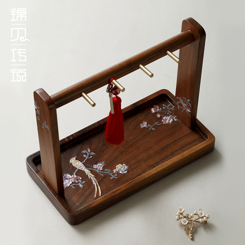 锦贝传说收纳架玄关客厅桌面托盘