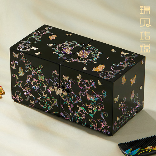 锦贝传说螺钿漆器首饰盒收纳盒