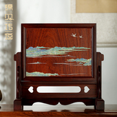 锦贝传说螺钿屏风国潮山水画摆件客厅书房玄关摆台生日纪念日礼物