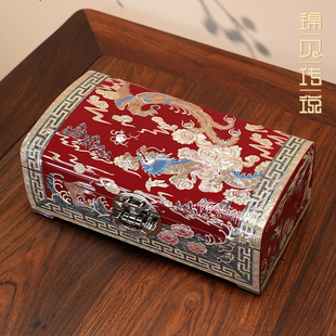 锦贝传说螺钿漆器首饰盒收纳戒指耳钉手镯项链三金纯手工结婚订婚