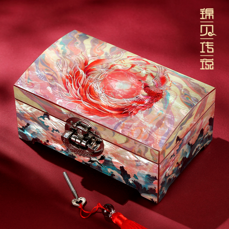 螺钿首饰盒九紫离火凤凰涅槃