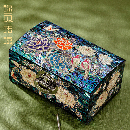 螺钿漆器首饰盒收纳戒指耳钉手镯