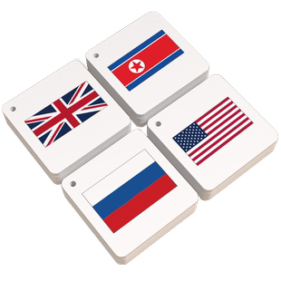 国旗认知卡片认识世界儿童各国国家看图大全幼儿宝宝早教闪卡玩具