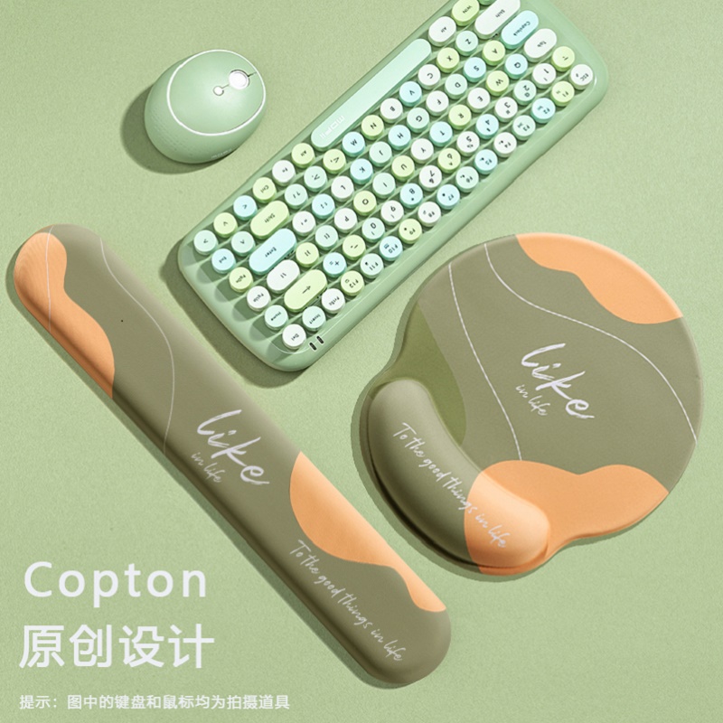 Copton创意护腕鼠标垫键盘手托枕腕托电脑掌托男女生办公硅胶舒适游戏加厚手腕垫高颜值3D立体个性预防鼠标手 3C数码配件 USB暖手鼠标垫 原图主图