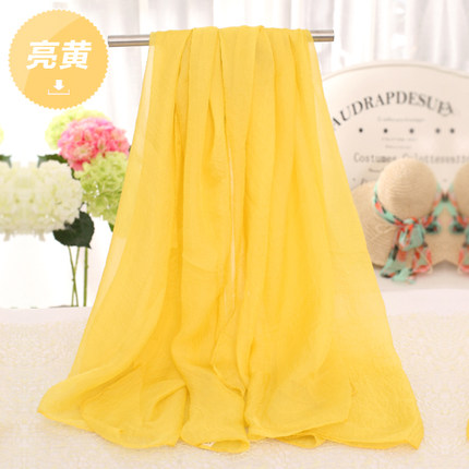 夏季纯色防晒丝巾海边沙滩巾长款春秋披肩女纱巾围巾秋冬季大雪纺