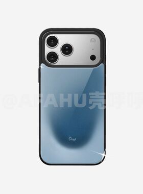 【壳呼呼原创】蓝色冰洞适用iPhone17promax苹果磁吸手机壳16p高级感15/14/13轻奢12玻璃11轻奢韩系ins小众