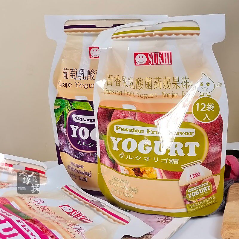 闭店清仓 sukhi台湾乳酸菌蒟蒻果冻192g芒果味荔枝水蜜桃可吸果冻