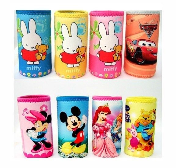 米菲3412儿童400-500ml学生吸管保温水壶杯套奶瓶保护水杯套袋子