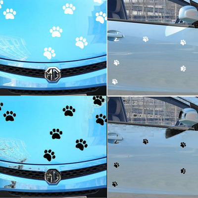 猫爪印狗爪印脚印汽车侧门贴贴纸