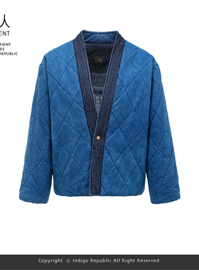 SR.2023aw Indigo-Cotton-padded clothes 经典蓝染道袍棉衣