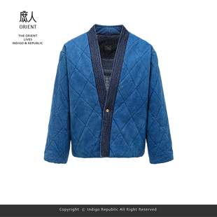 Indigo 经典 Cotton clothes 蓝染道袍棉衣 padded SR.2023aw