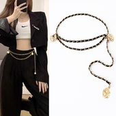 高级感腰链配饰女百搭金属链条细腰带装 毛衣皮带 饰连衣裙子配西装