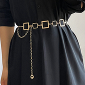 饰腰带连衣裙西装 金属腰链女配裙子时尚 ins风装 收腰jk辣妹配饰潮