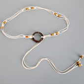 民族风编织细腰带女配裙子复古百搭汉服腰绳圆圈腰链毛衣收腰配饰