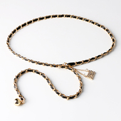 小香风腰链女配裙子百搭金属链条装 潮 饰细腰带高级感配饰2024新款