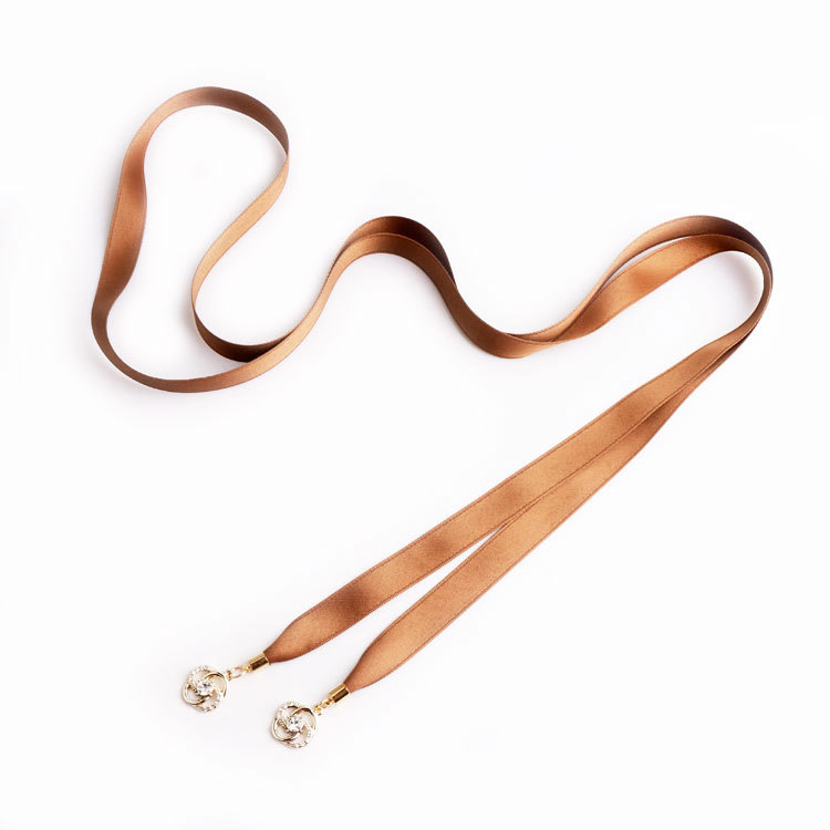 文艺范配裙子百搭风加长领带腰链