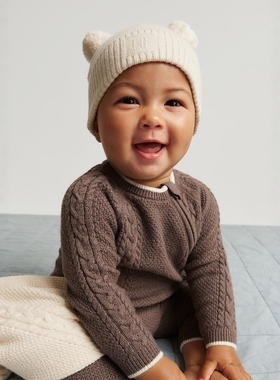 D1493 多色羊毛帽防寒保暖男女童婴幼儿胎帽小童毛线帽秋冬针织帽