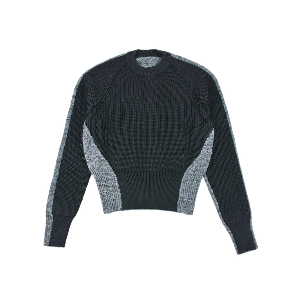 D654保暖舒适秋冬季女款毛衣圆领长袖套头透气百搭时尚百搭针织衫