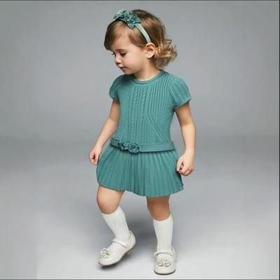 D1085 西班牙四色百搭时尚女童秋冬季针织衫保暖连衣裙舒适透气