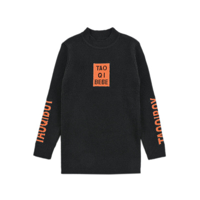 ZK10078 男童百搭秋冬季针织衫舒适透气圆领长袖套头小童保暖上衣