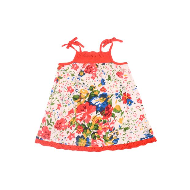 纯棉吊带裙儿童碎花夏季