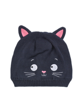 C1032 棉质婴幼儿针织帽男女童甜美可爱舒适秋冬季保暖防寒毛线帽