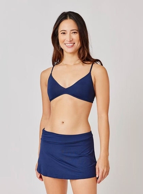 SW12不退换 UPF50+女士游泳裤裙式分体式沙滩度假温泉泳装舒适