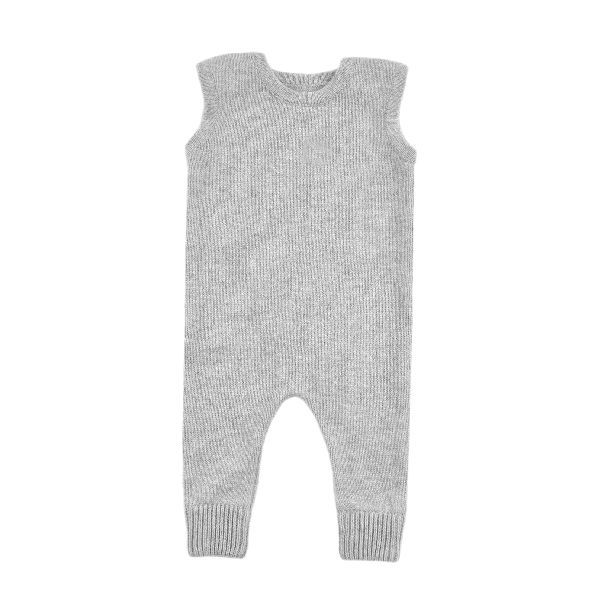 thumbnail for D2063 Infants and toddlers' boys and girls' knit sweater Hari crawl jumpsuit one-piece crew neck sleeveless pullover for children