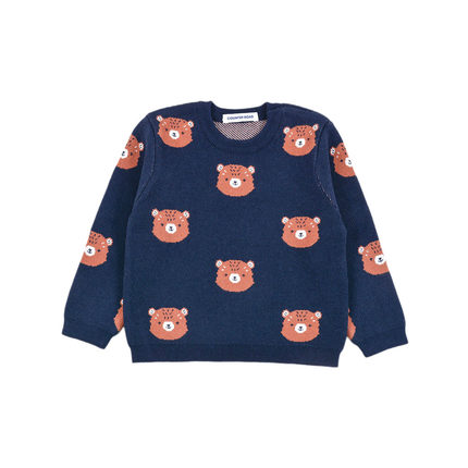 ZK9967保暖秋冬季男女童新生婴幼儿宝宝针织衫圆领长袖套头舒适