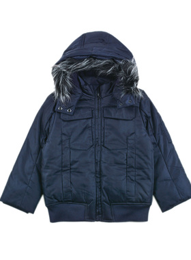 A2168 法秋冬季防寒男童舒适保暖夹克外套棉衣连帽长袖开衫中小童