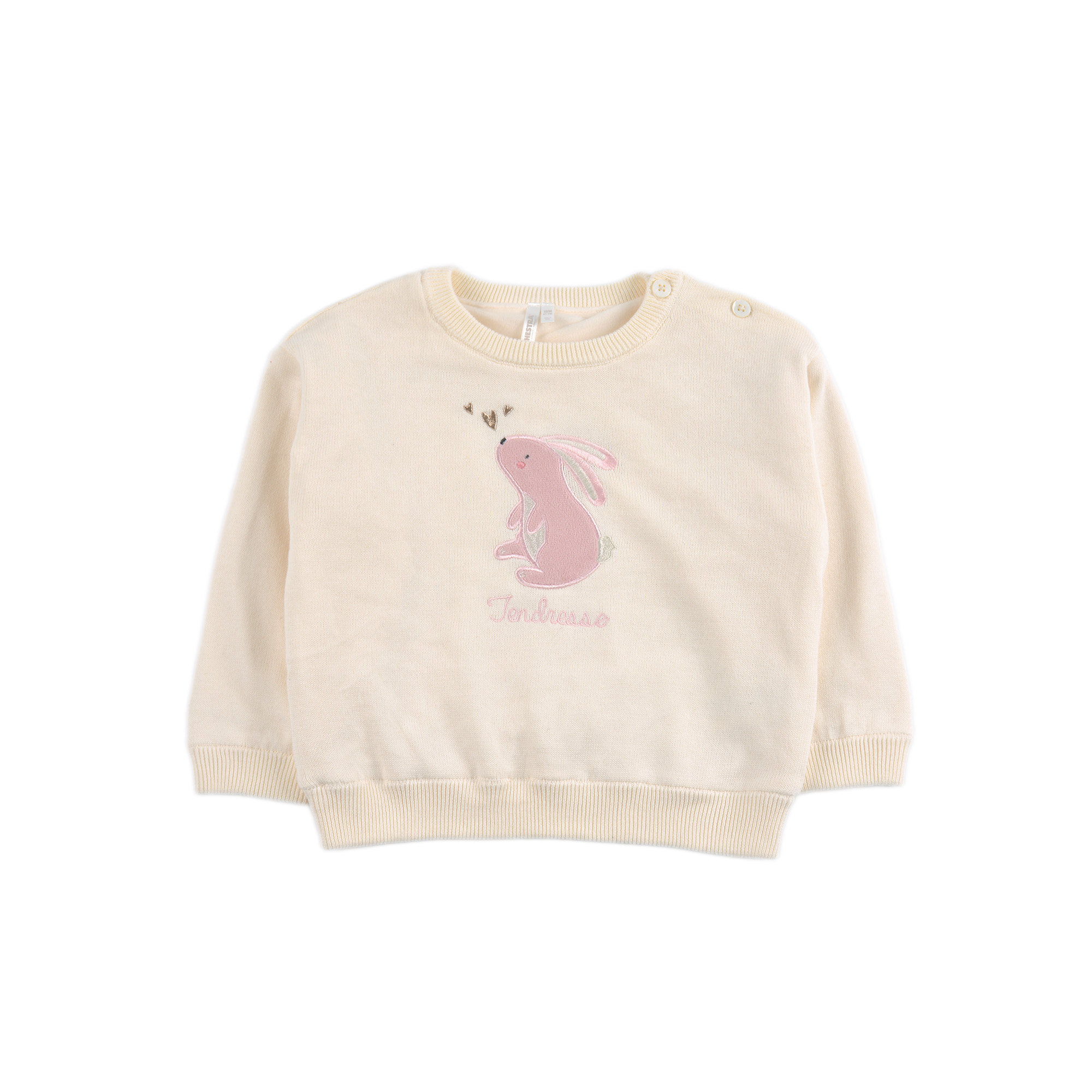 D1588 双层棉舒适针织衫男女童宝宝婴幼儿毛衣中小童圆领长袖套头