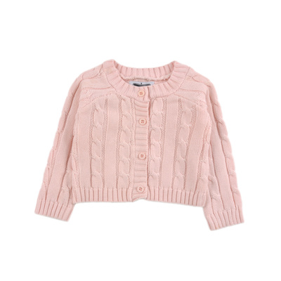 ZK11415 纯棉婴幼儿男女童新生儿针织衫毛衣宝宝舒适透气开衫小童