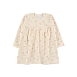 A2594 有机棉女童碎花精致甜美连衣裙套头长袖中小童婴幼儿百搭