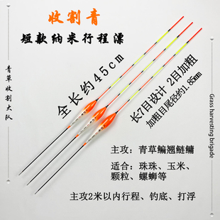 青鱼珠珠短款行程漂大物草鱼混养纳米防爆顶接口高灵敏收割青浮漂