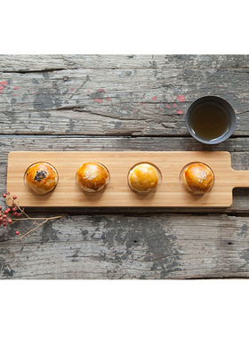 荷夕|竹木托盘长方形茶托烘焙工具家用茶盘茶杯托北欧餐盘点心盘