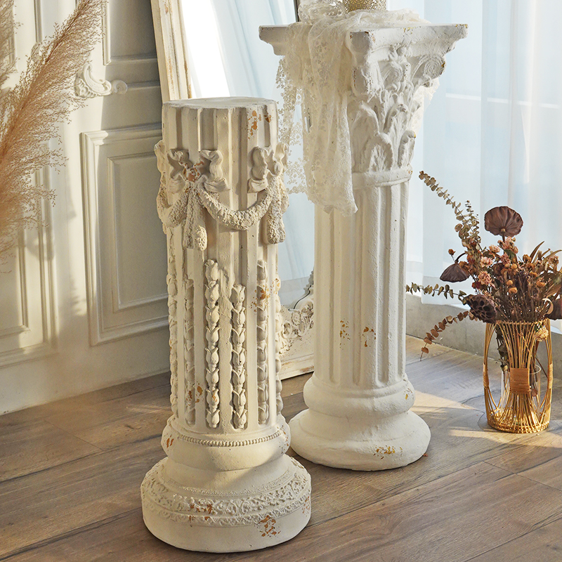 法式复古氧化镁花架摆件装饰品