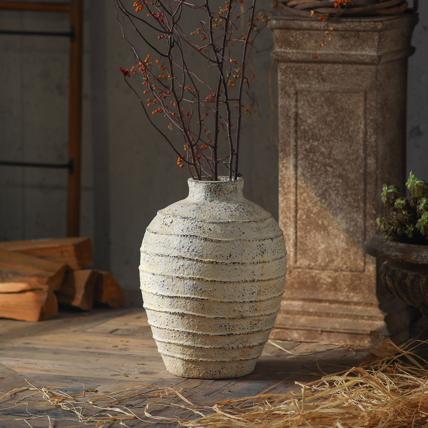 复古怀旧肌理感花瓶花器