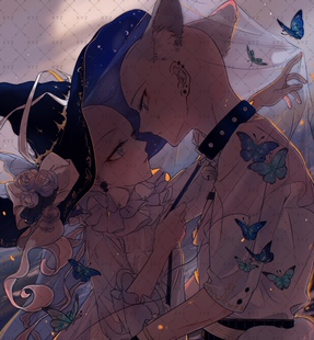 芝士蛋卷模板约稿定制手绘二次元梦女双人头像大头情人CP白菜价