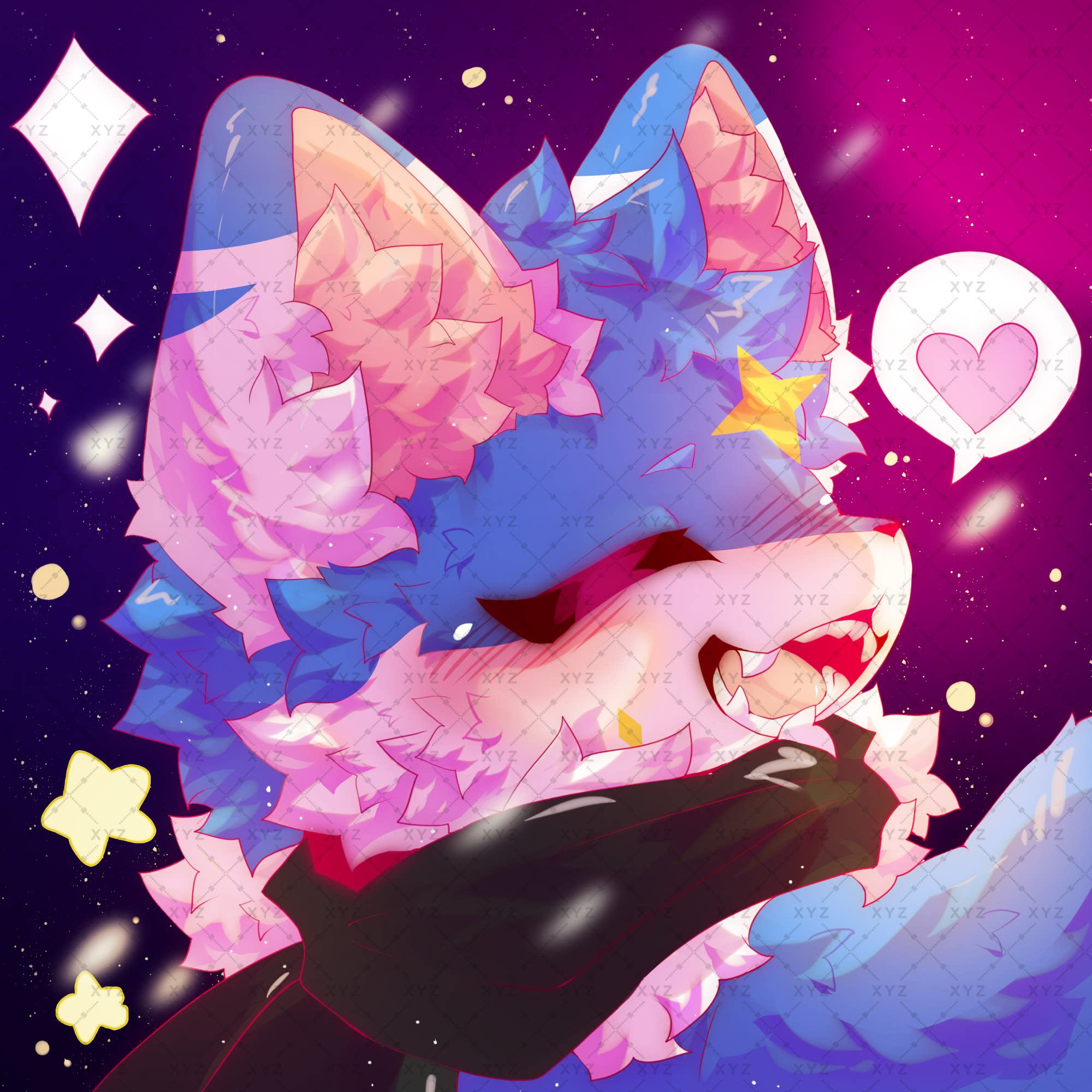 药牌兽设模板约稿定制情头furry兽圈幻想生物Q版卡通冬季白菜价