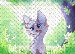 超萌兽兽模板约稿定制furry兽圈幻想生物花海白菜价