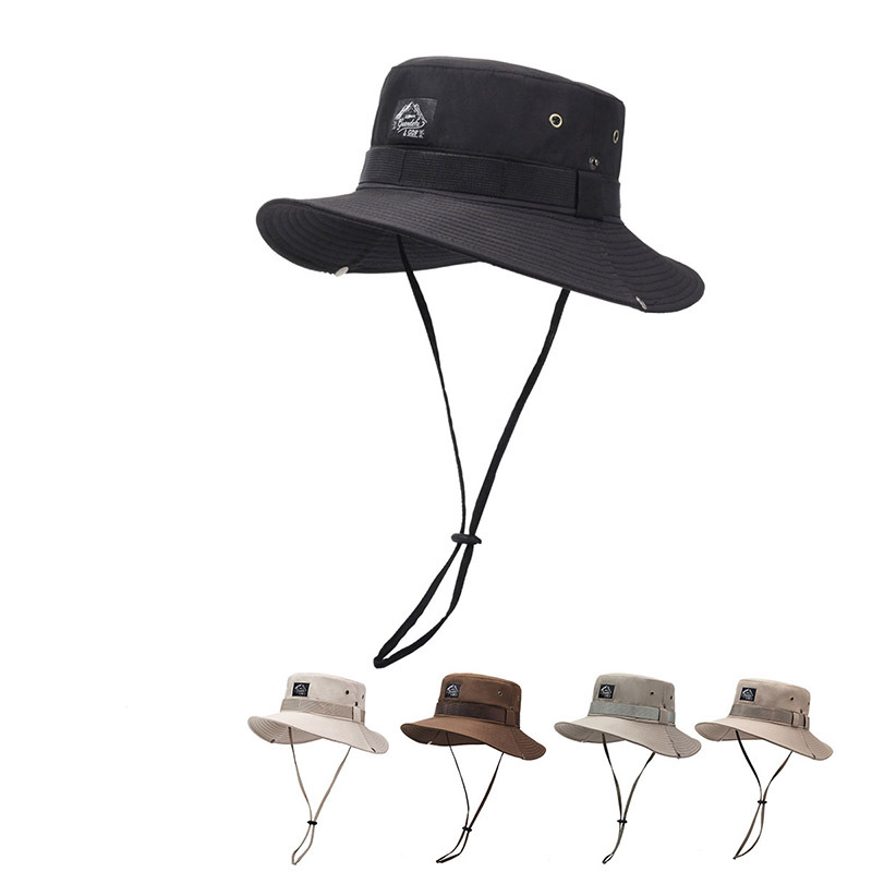 夏季户外遮阳帽登山钓鱼防晒帽子男女渔夫帽潮时尚户外休闲透气帽