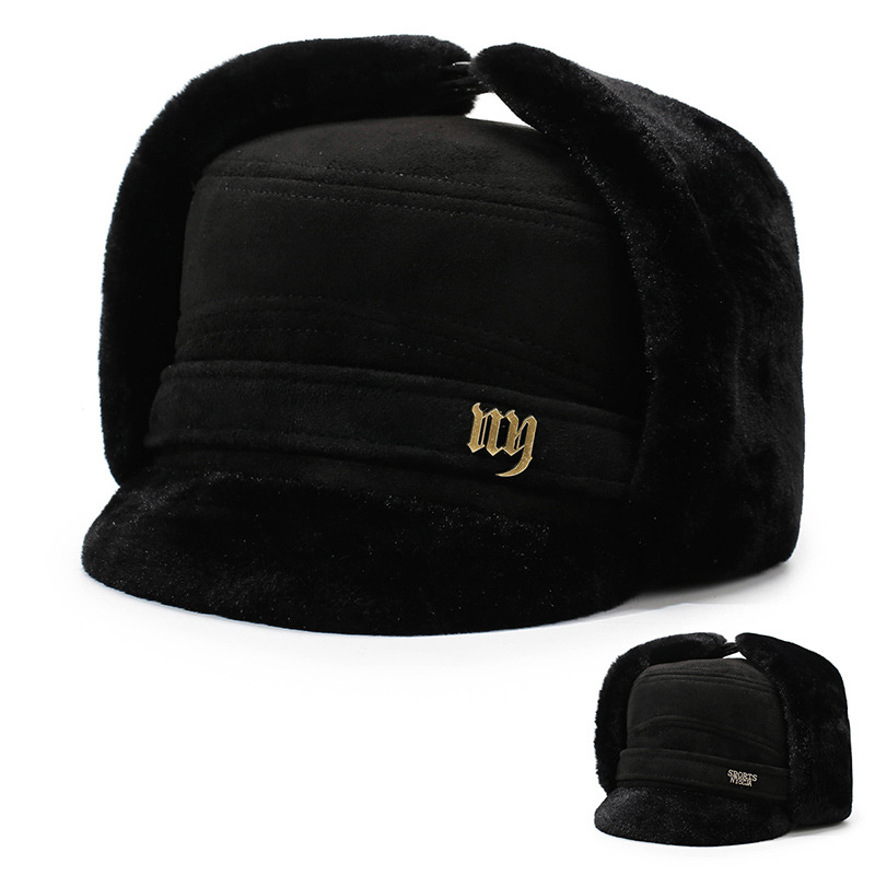 中老年帽子秋冬爷爷爸爸老头帽加厚保暖护耳防寒雷锋帽加绒鸭舌帽