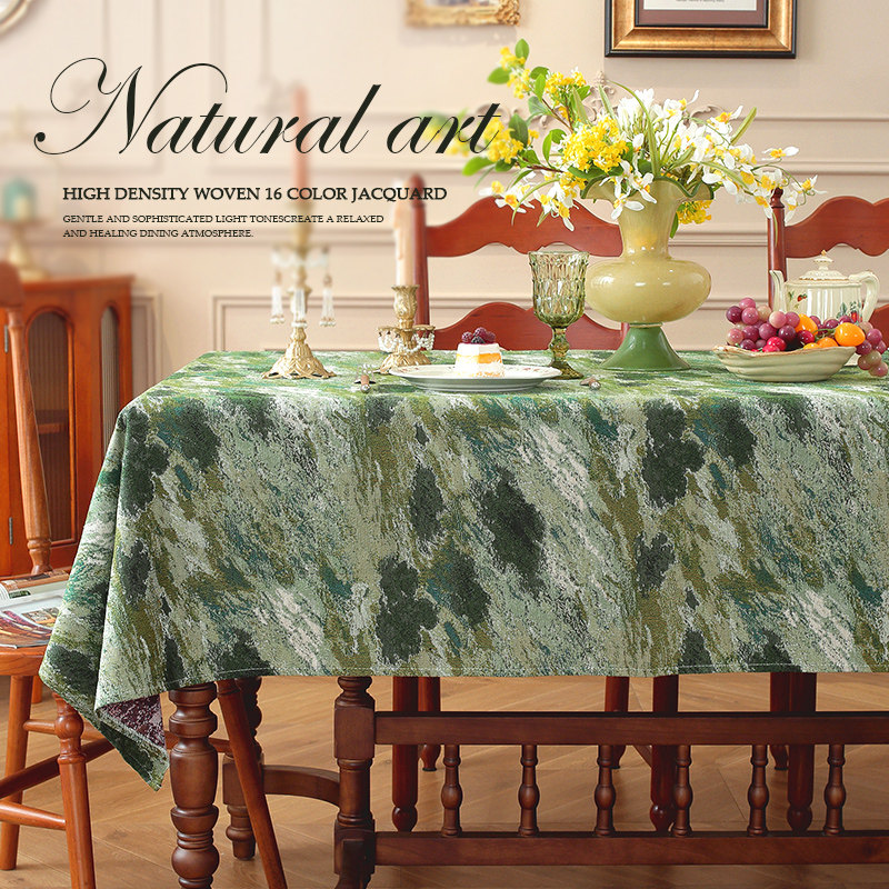 美式油画风桌布仿棉麻提花台布轻奢高级感盖巾田园复古餐桌布置25,居家布艺,桌布,淘宝优惠券,粉丝福利购,淘宝优惠卷
