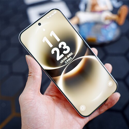 FY 【AR版】适用于华为畅享90pro max 全透明大弧边半覆盖玻璃钢化膜【六孔定位除尘盒】