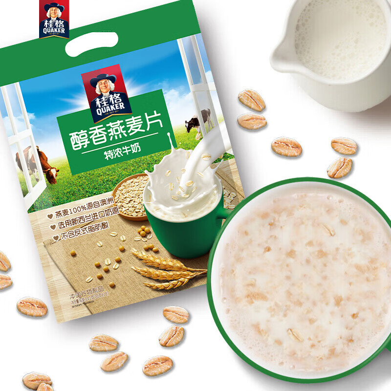 桂格醇香燕麦片特浓牛奶独立包装