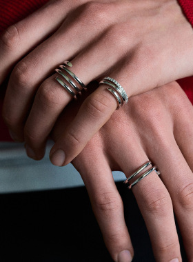 欧美不锈钢饰品钛钢戒指女小众设计指环不掉色rings