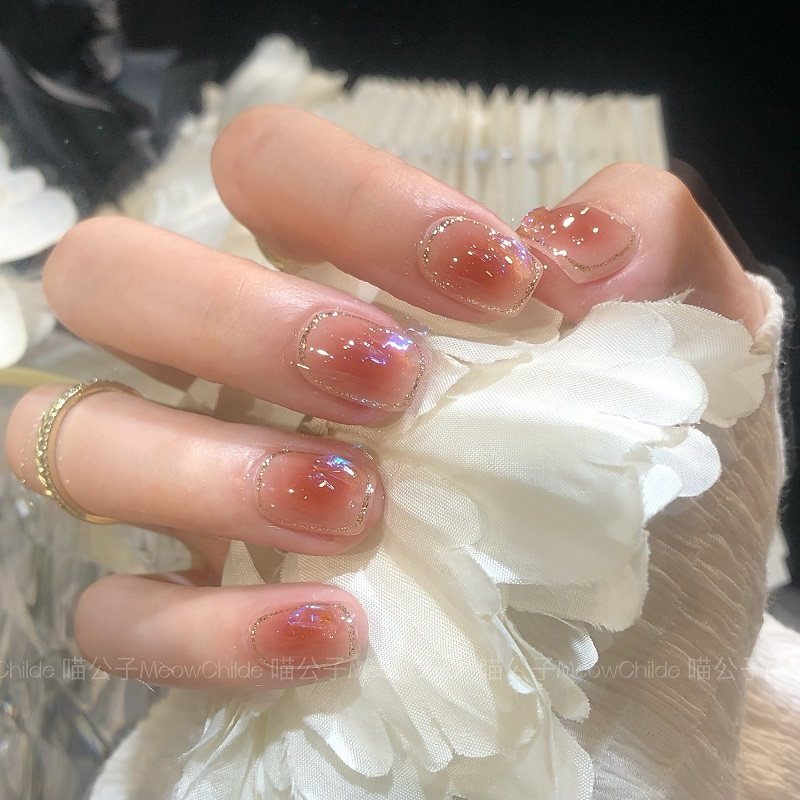 假指甲贴片成品穿戴甲片红茶冻冻定制手工美甲,彩妆/香水/美妆工具,美甲工具,淘宝优惠券,粉丝福利购,淘宝优惠卷