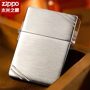 正品Zippo打火机 1935复刻切角古典拉丝外铰链防风正版打火机男士