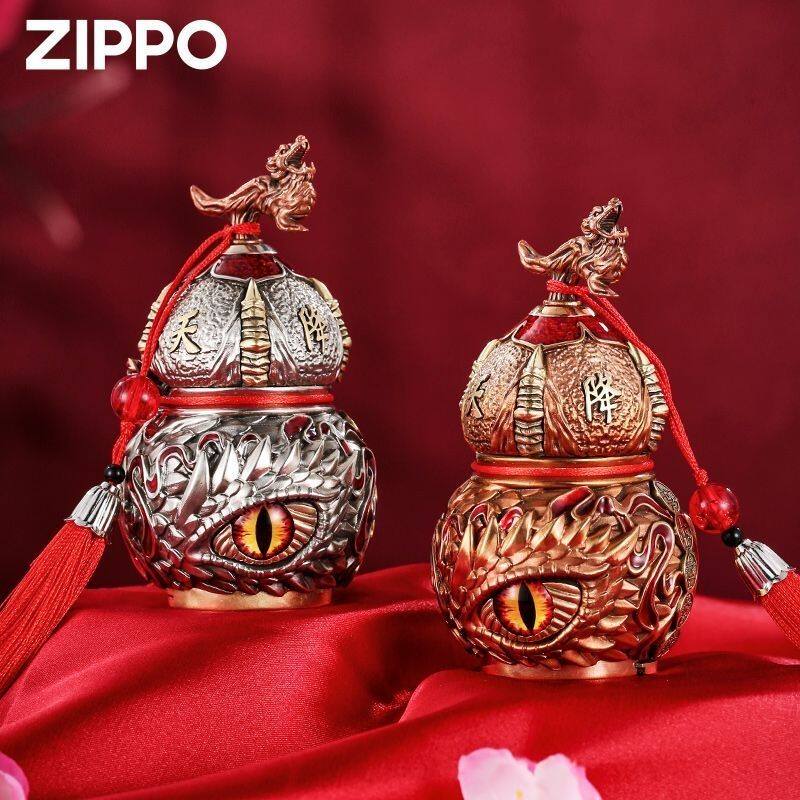 Zippo正品打火机 多宝福禄夜光葫芦摆件防风煤油送男友节日礼物